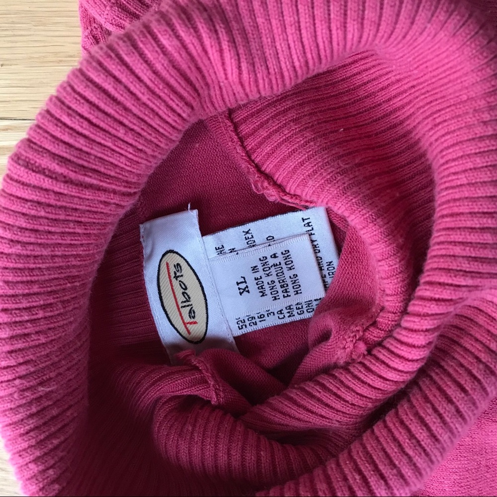 Talbots Pink Turtle Neck Sweater - Picture 2 of 2